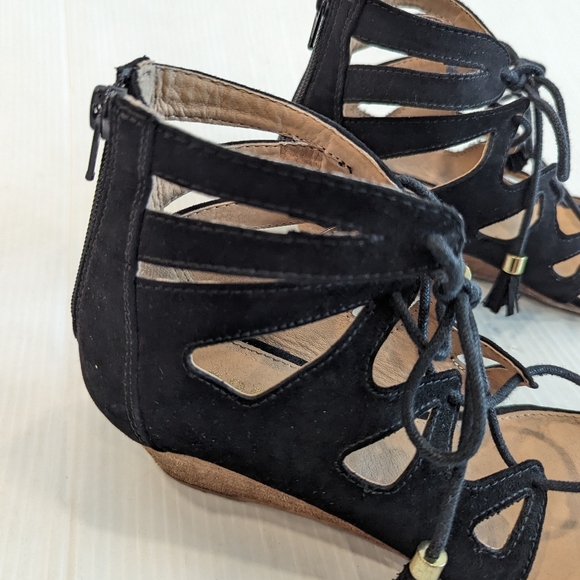 REPORT women's black lace-up gladiator sandals size 7.5 - Picture 11 of 11